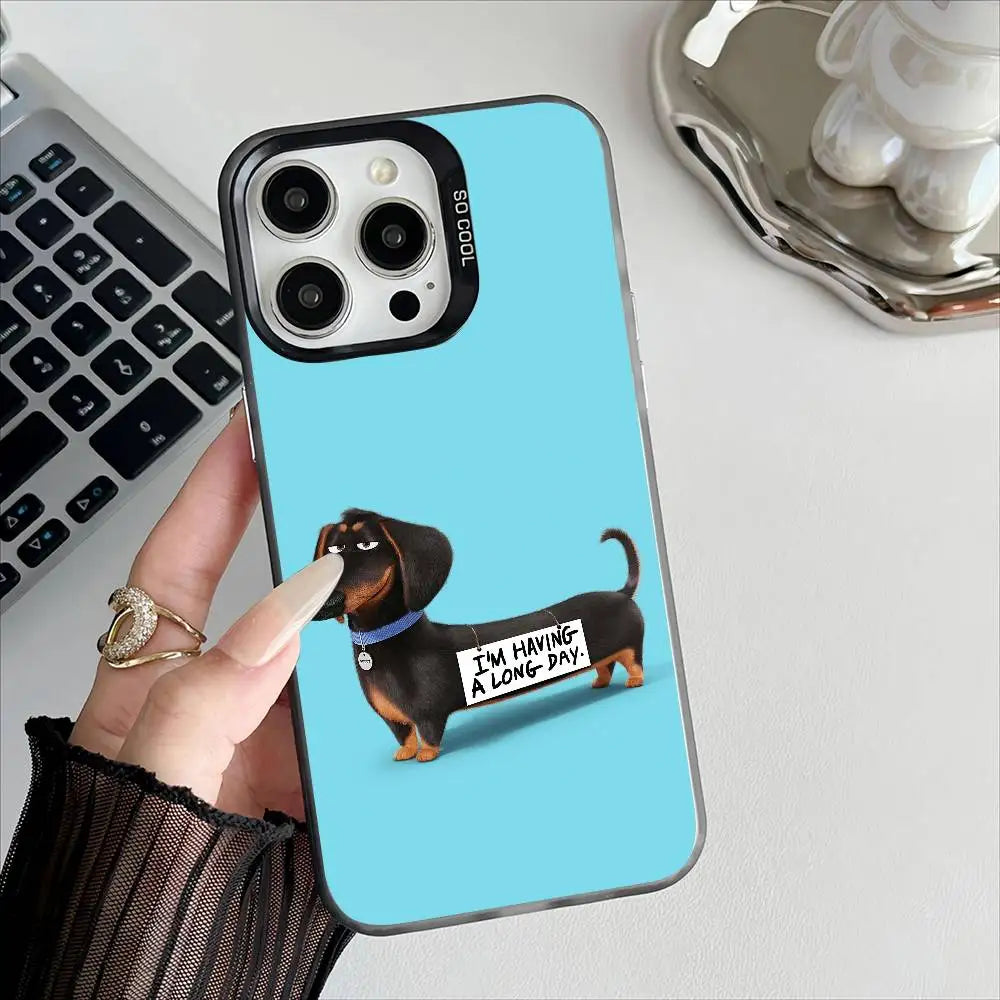 Dachshund Premium iPhone Case – Shockproof Protection with Metal Buttons & Full Coverage