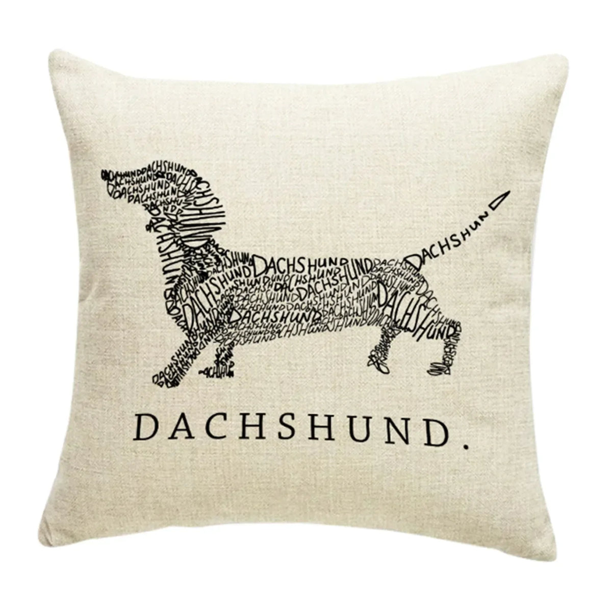 Creative Cute Dog Pillowcase Decorative Animal Cushion Cover Cartoon Dachshund Throw Pillow Cover 45cmx45cm For Car Sofa Home