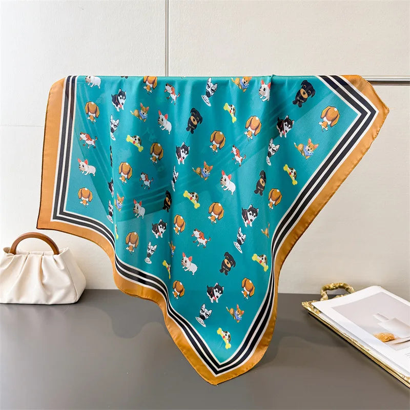 Doxie Chic™ Scarf | Elegant Dachshund Silk Scarf for Doxie Lovers