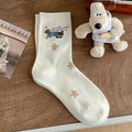 Cute Dachshund Cotton Crew Socks – Soft Mid-Calf Socks for Dog Lovers (1, 3 or 5 Pairs)