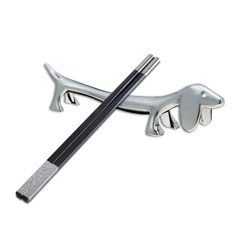 Dachshund Chopstick Holder™ | Cute Stainless Steel Table Rest Set