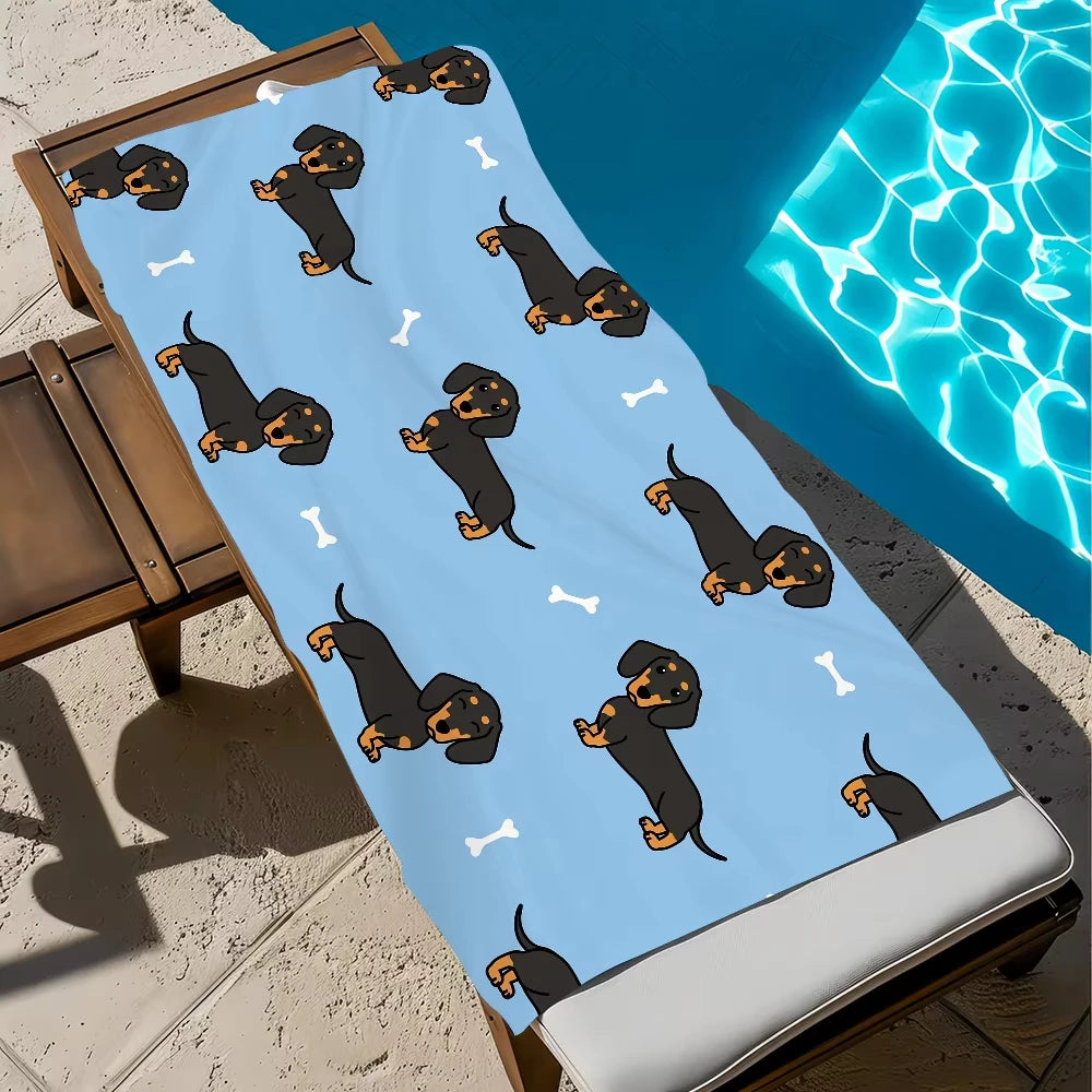 Premium Dachshund “Comfort Quick-Dry” Beach Towel – Ultra Soft Microfiber, Sand-Free, Lightweight Pool & Travel Towel for Dog Lovers  descrizione: