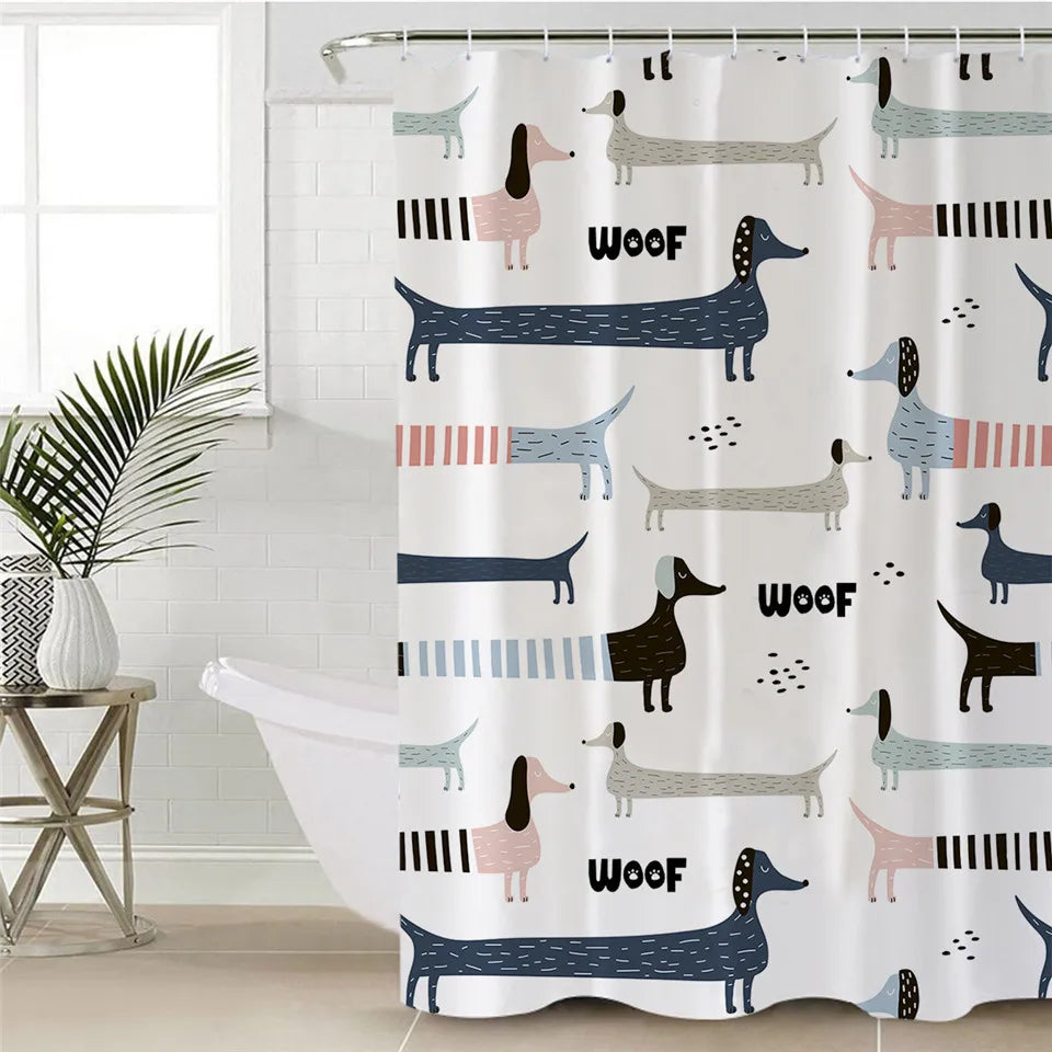 Dachshund Shower Curtain™ | Waterproof Bathroom Decor for Sausage Dog Lovers