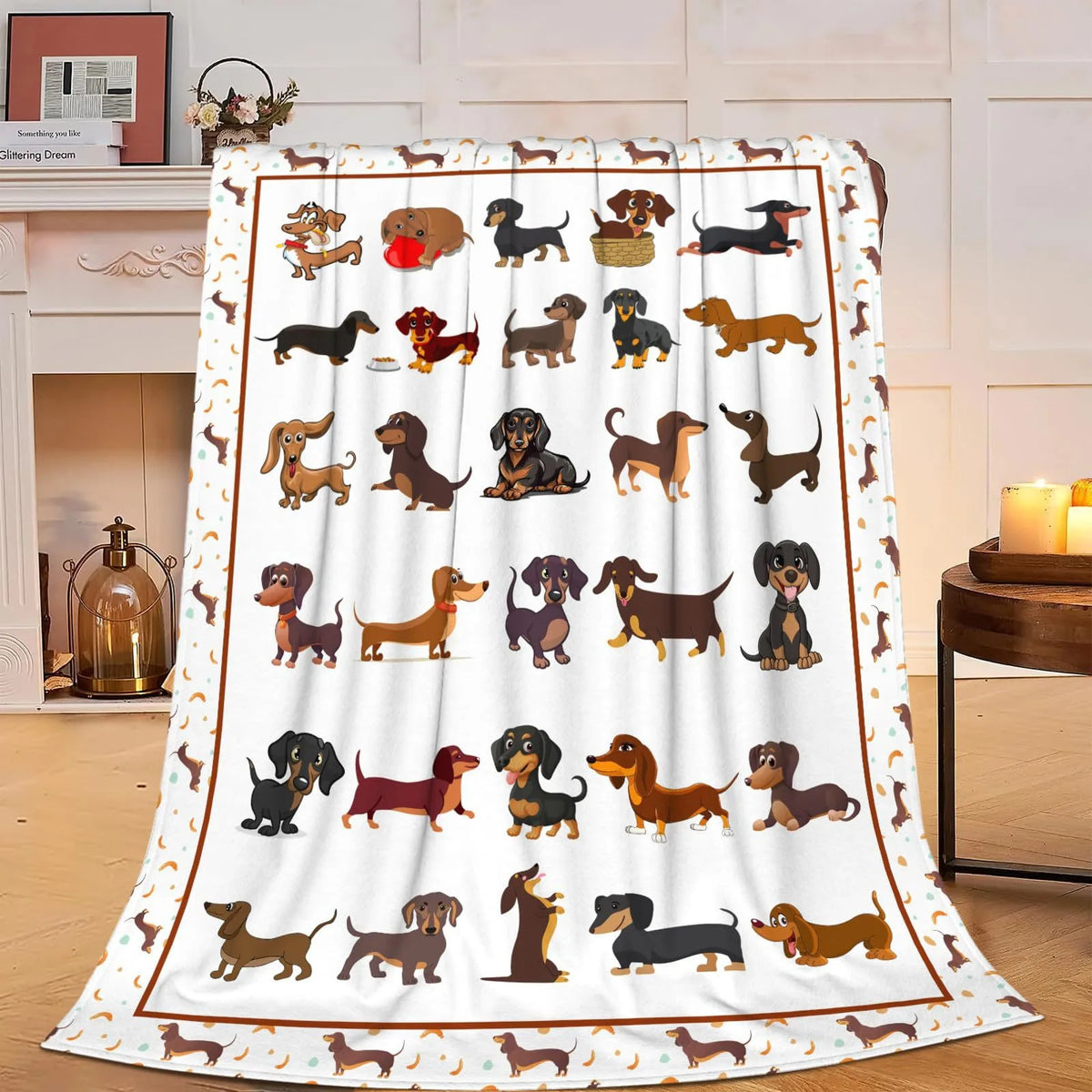 Dachshund Cuddle Blanket™ – Ultra-Soft Flannel Throw for Sausage Dog Lovers