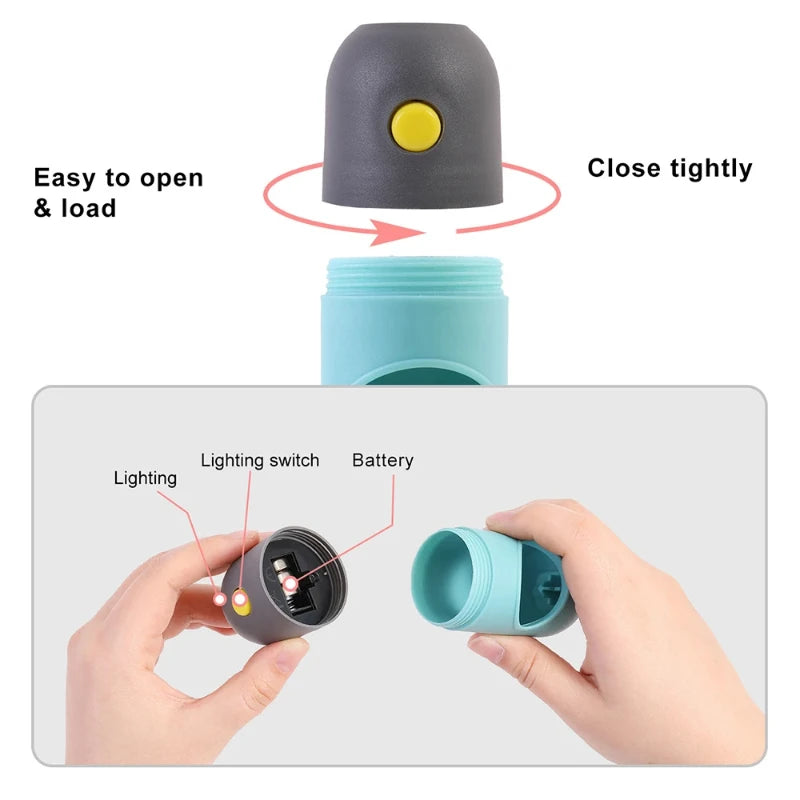 LED Poop Bag Dispenser for Dachshunds | Portable Waste Bag Holder with Built-in Light