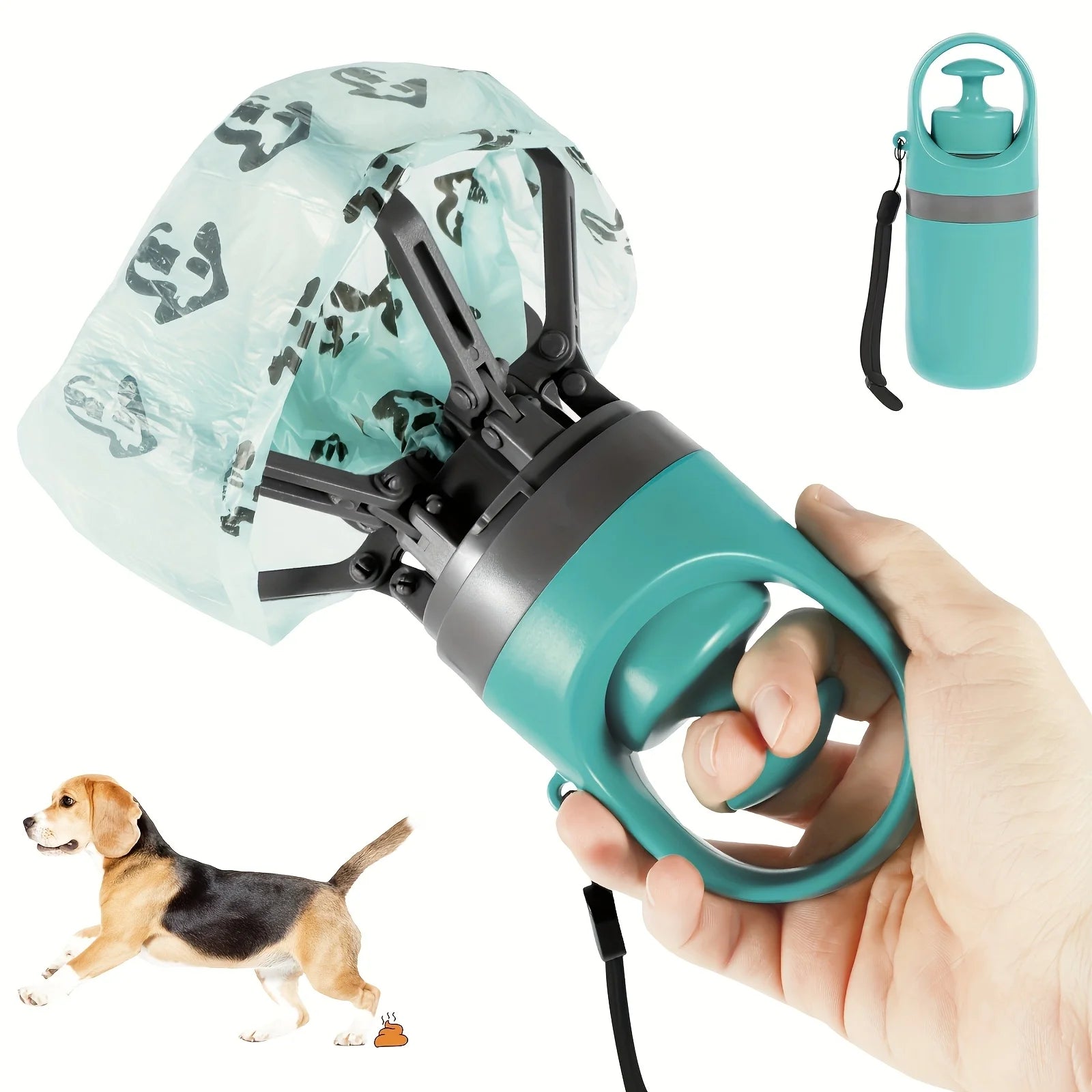 Dachshund CleanWalk™ – Hands-Free Pooper Scooper with Built-In Bag Dispenser