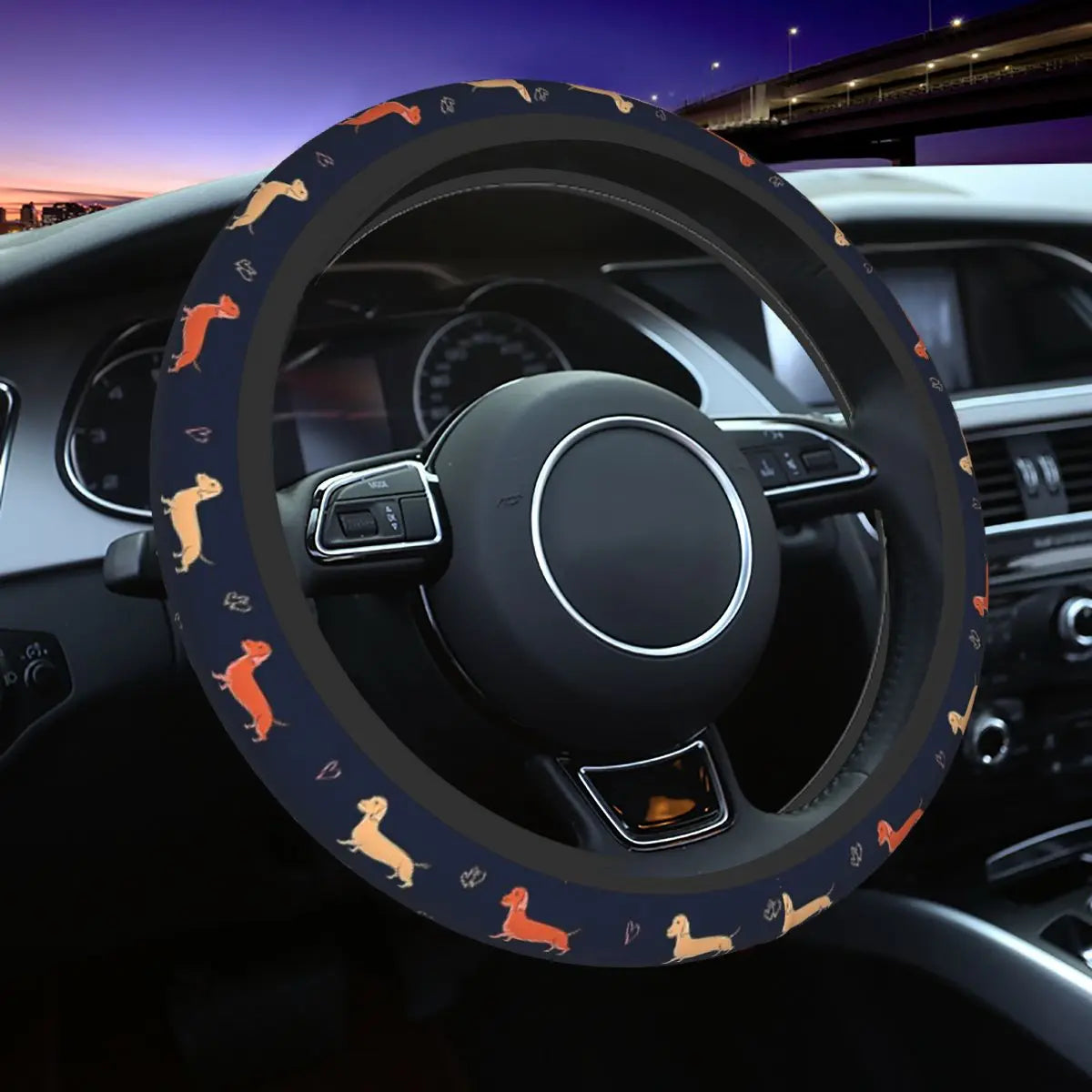 Dachshund Steering Wheel Cover™ | The Perfect Car Accessory for Sausage Dog Lovers