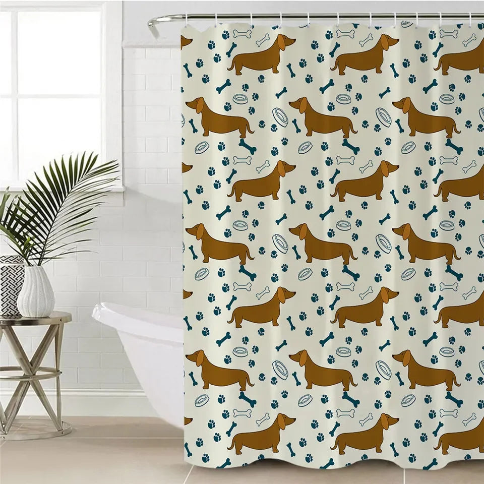 Dachshund Shower Curtain™ | Waterproof Bathroom Decor for Sausage Dog Lovers