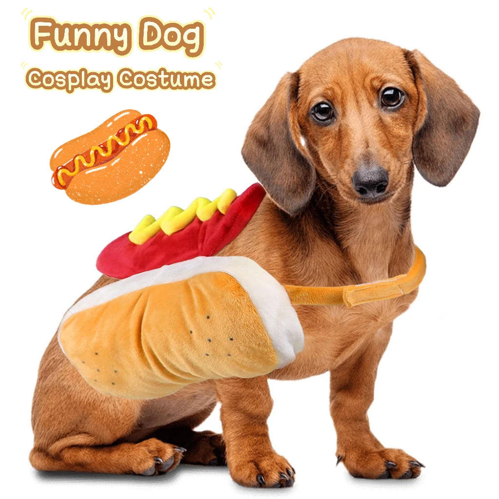 Funny Dachshund Hot Dog Costume – Cute Halloween Outfit for Wiener Dogs