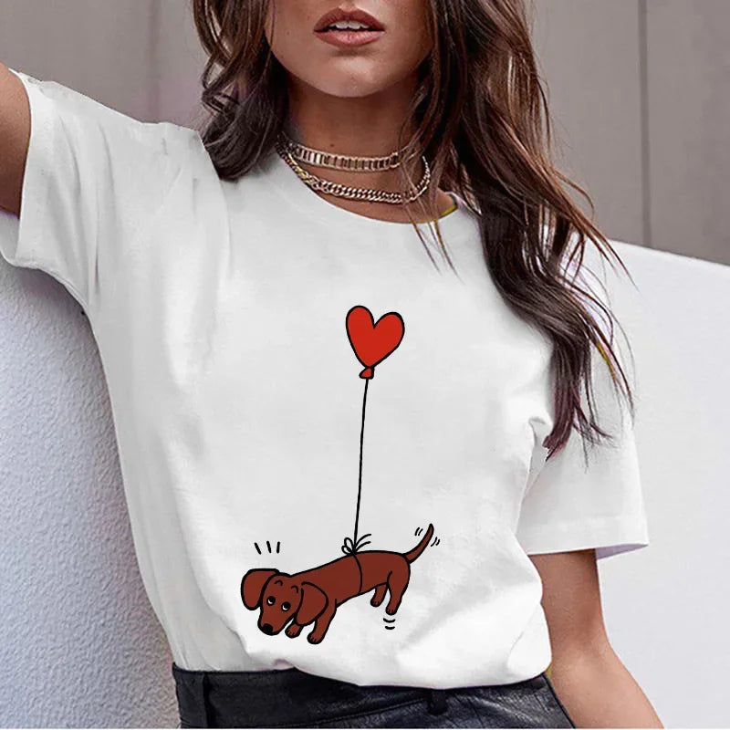 Dachshund Cute Tee™ | Kawaii Sausage Dog T-Shirt for Women