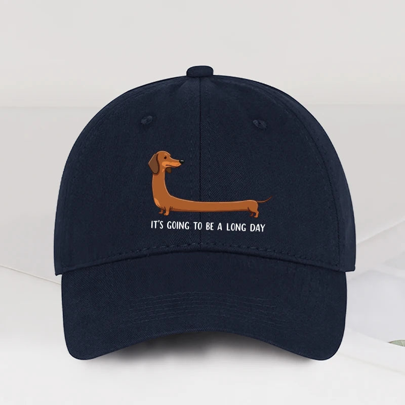 Dachshund “Long Day” Dad Cap™ | Adjustable Casual Unisex Baseball Hat