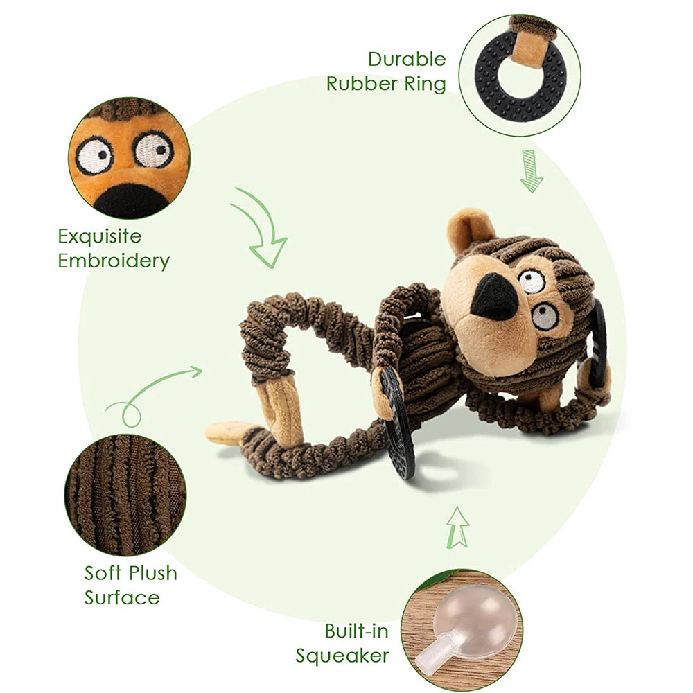 MonkeyPal™ for Dachshunds – Squeaky Plush Chew Toy for Puppies & Interactive Play