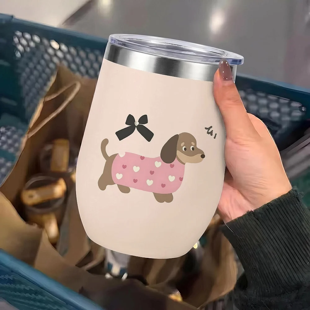 DoxieSip™ Insulated Travel Mug – The Perfect Coffee Tumbler for Dachshund Lovers