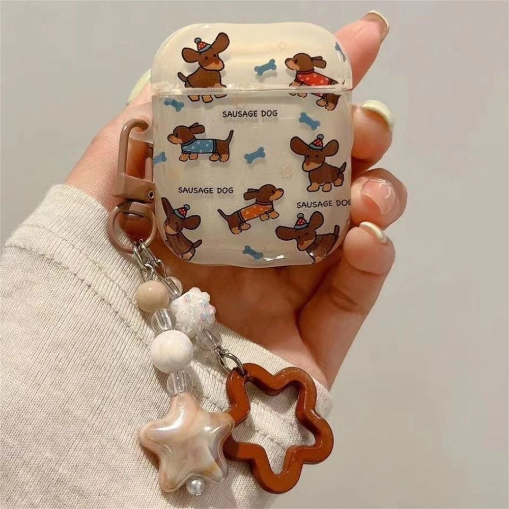 Dachshund AirPods Case™ | Cute Korean Silicone Protective Cover with Charm Pendant