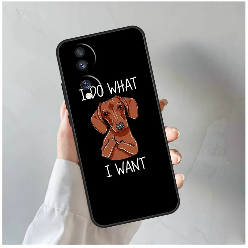 Dachshund Phone Case for Honor – Cute Sausage Dog Protective Cover for Honor Magic, X Series & Number Series