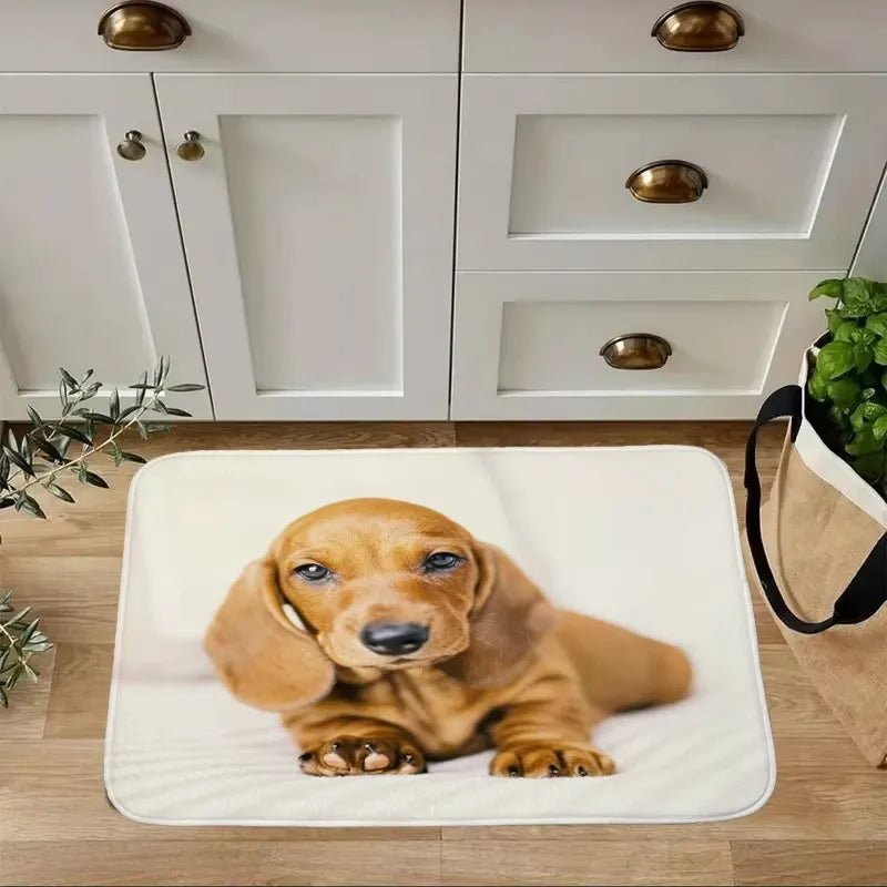 Dachshund Welcome Mat – Non-Slip Indoor Rug for Entryway, Kitchen & Living Room