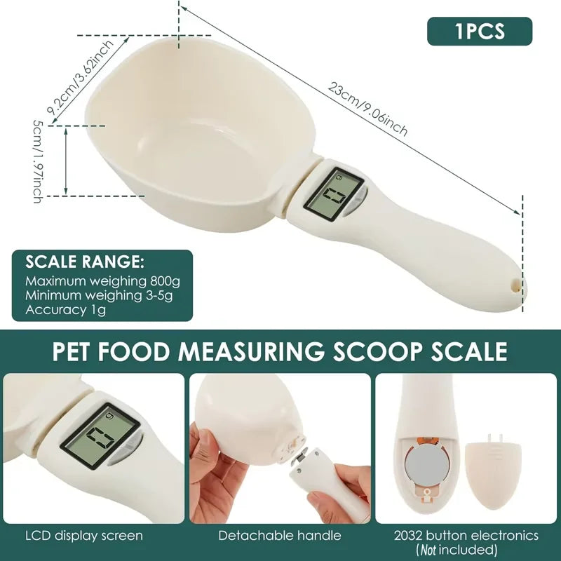 Digital Food Measuring Scoop for Dachshunds | Precision Portion Scale for Healthy Feeding
