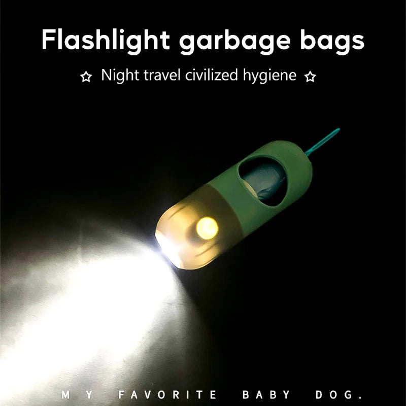 LED Poop Bag Dispenser for Dachshunds | Portable Waste Bag Holder with Built-in Light