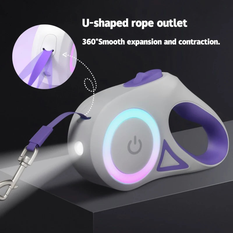 Dachshund LED Retractable Leash™ | Light-Up Control for Safer Night Walks