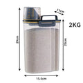 Airtight Dog Food Storage Container for Dachshunds | Moisture-Proof Food Bin with Measuring Cup