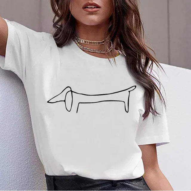 Dachshund Cute Tee™ | Kawaii Sausage Dog T-Shirt for Women