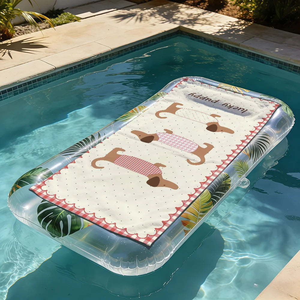 Cute Dachshund Beach Towel – Soft Quick-Dry Pool, Travel & Summer Towel for Dachshund Lovers