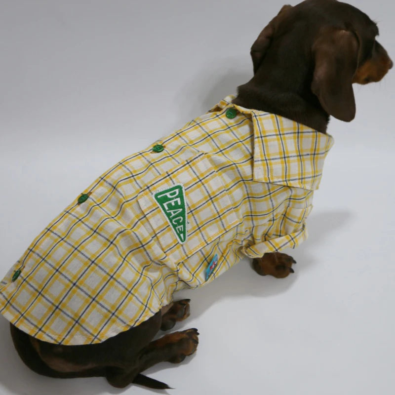 Dachshund Country Club™ Shirt – Soft Plaid Long Sleeve for Stylish Sausage Dogs