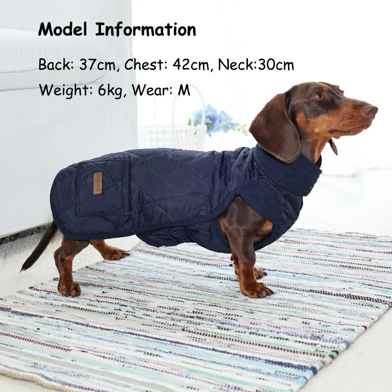 Dachshund WinterShield™ Coat – Waterproof & Windproof Jacket for Cold Weather Walks