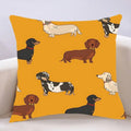 Dachshund Decorative Pillow Cover – Soft Sausage Dog Cushion Cover for Sofa, Bed & Home Decor
