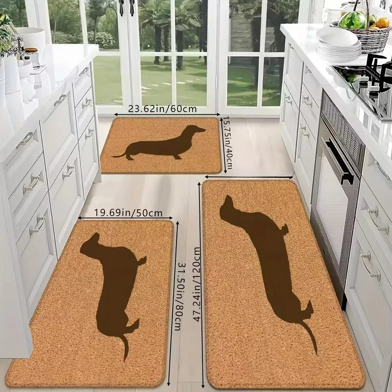 Dachshund Kitchen Runner Rug – Non-Slip Floor Mat for Entryway, Hallway & Home Decor
