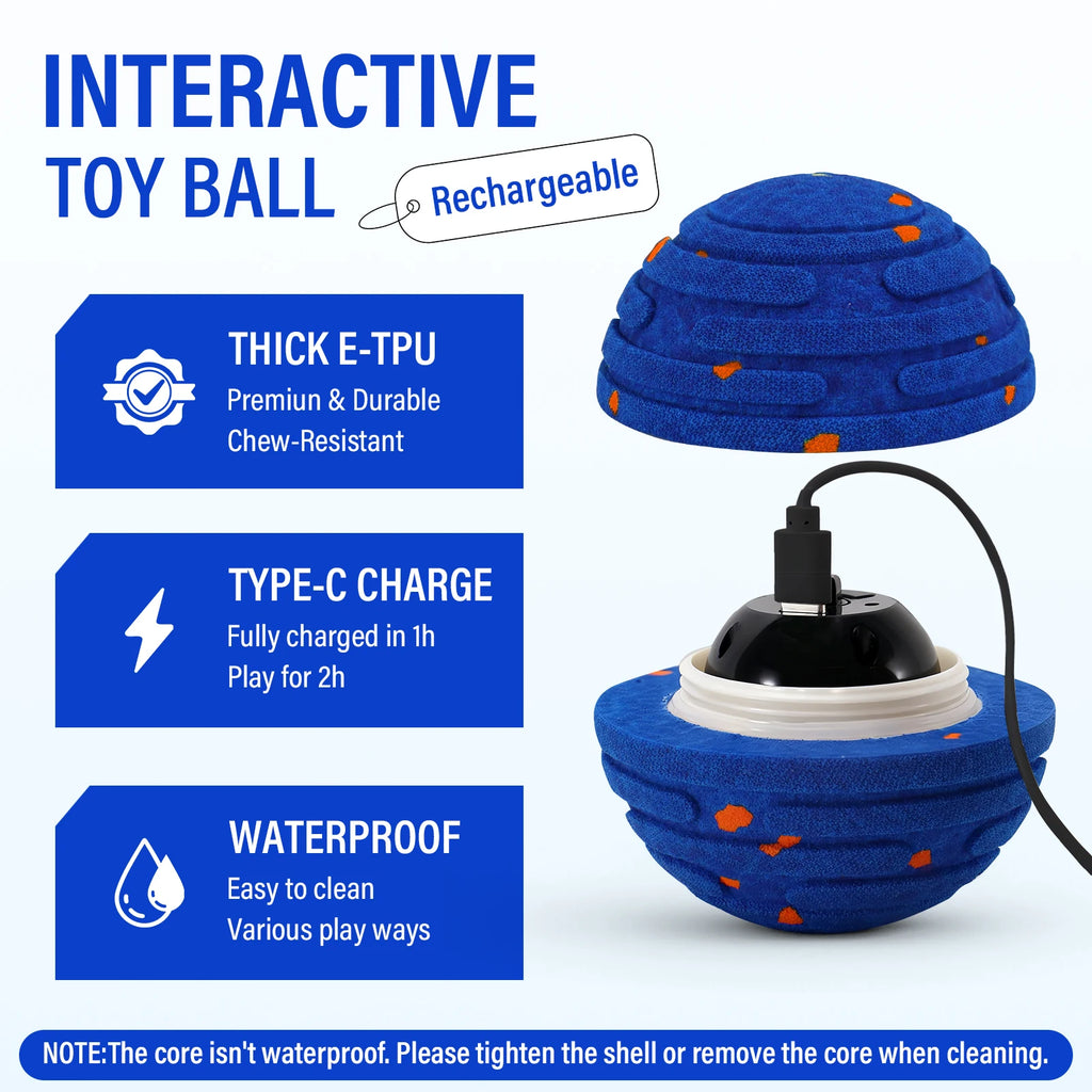 SmartBounce™ for Dachshunds – Rechargeable Interactive Ball with 4 Play Modes & Remote Control