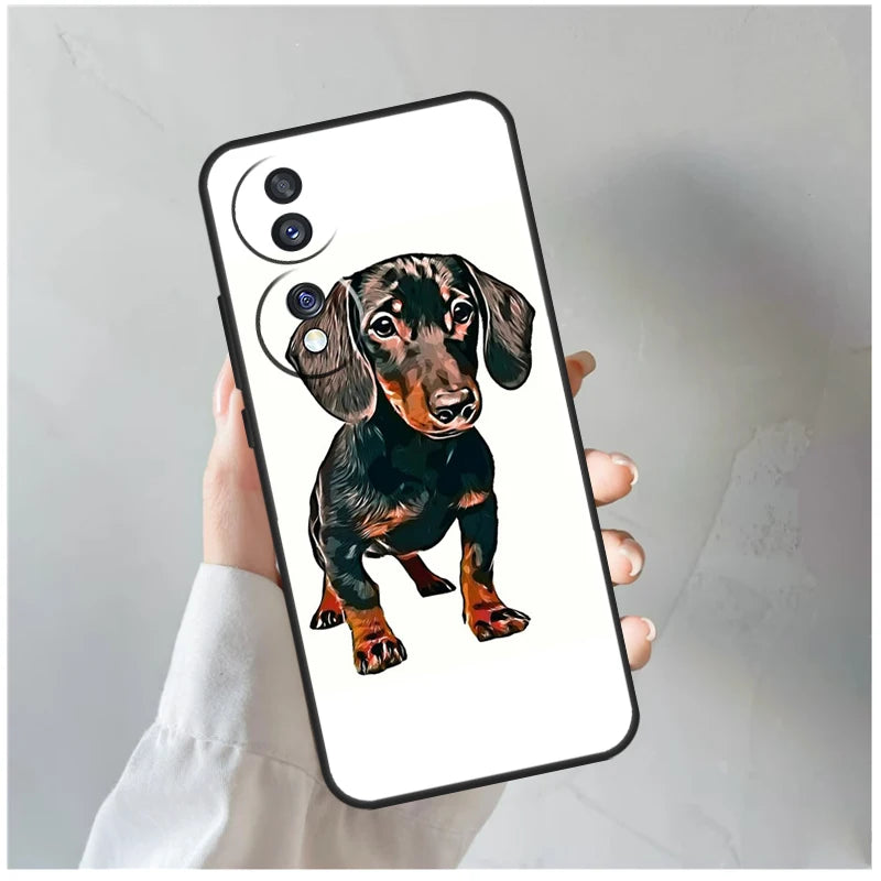 Dachshund Phone Case for Honor – Cute Sausage Dog Protective Cover for Honor Magic, X Series & Number Series