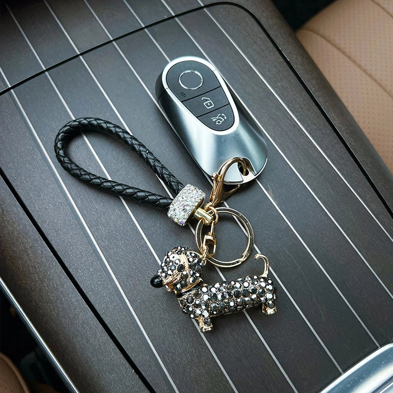 Sparkling Dachshund Keychain™ | Cute Sausage Dog Bag & Car Charm