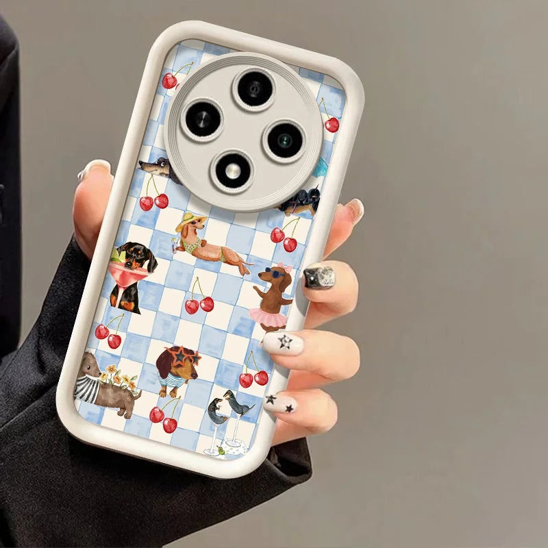 Striped Dachshund Phone Case™ | Cute Protective Cover for Huawei Honor