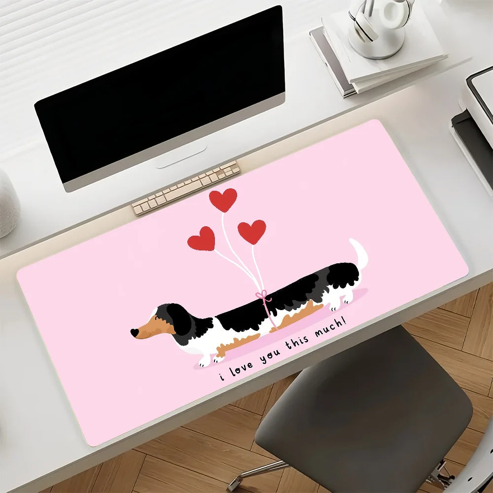 Dachshund Gamer Mouse Pad – Premium Non-Slip Desk Mat for Work, Gaming & Dog Lovers