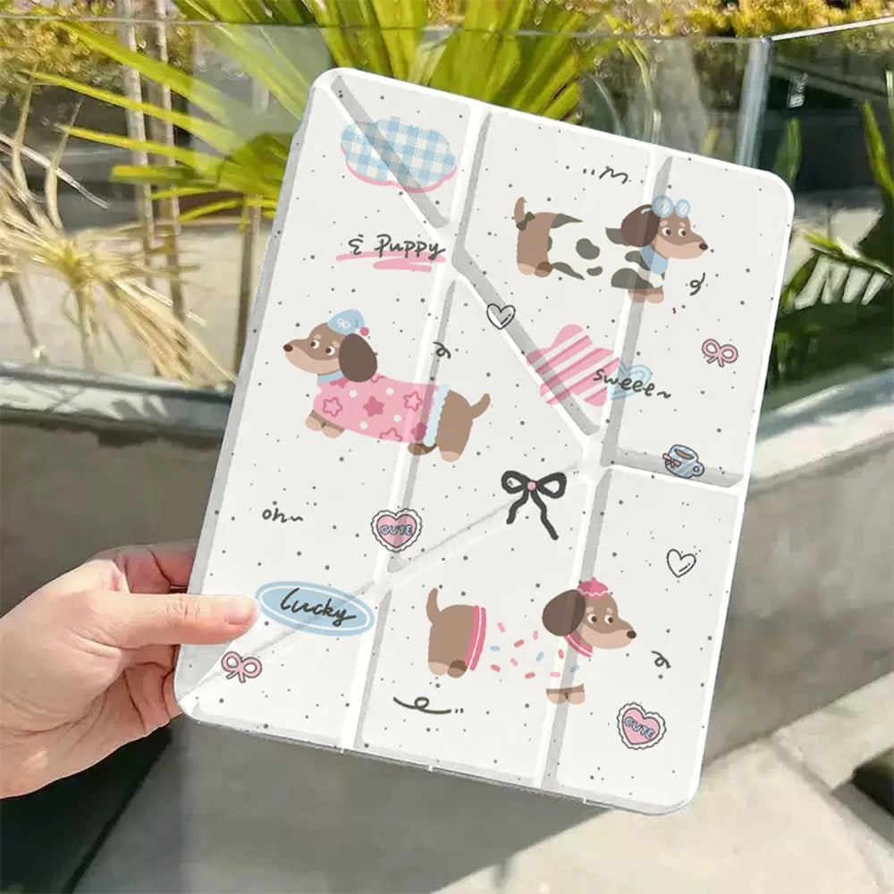 Dachshund iPad Case – Shockproof Protective Cover with Pencil Holder & Stand