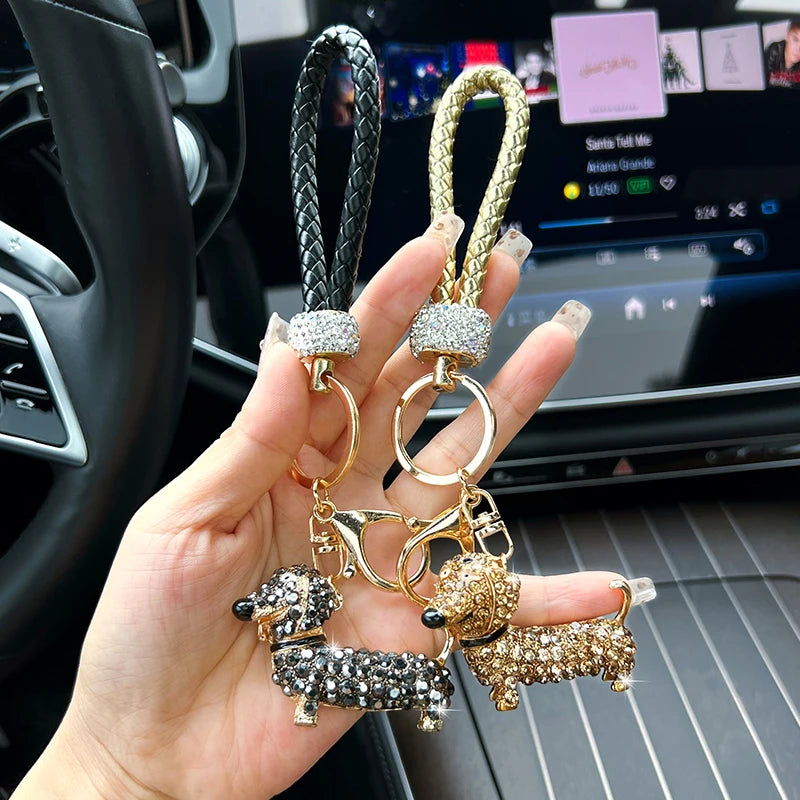 Sparkling Dachshund Keychain™ | Cute Sausage Dog Bag & Car Charm