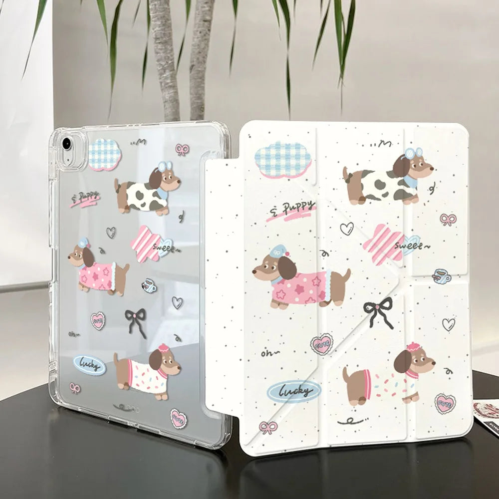Dachshund iPad Case – Shockproof Protective Cover with Pencil Holder & Stand