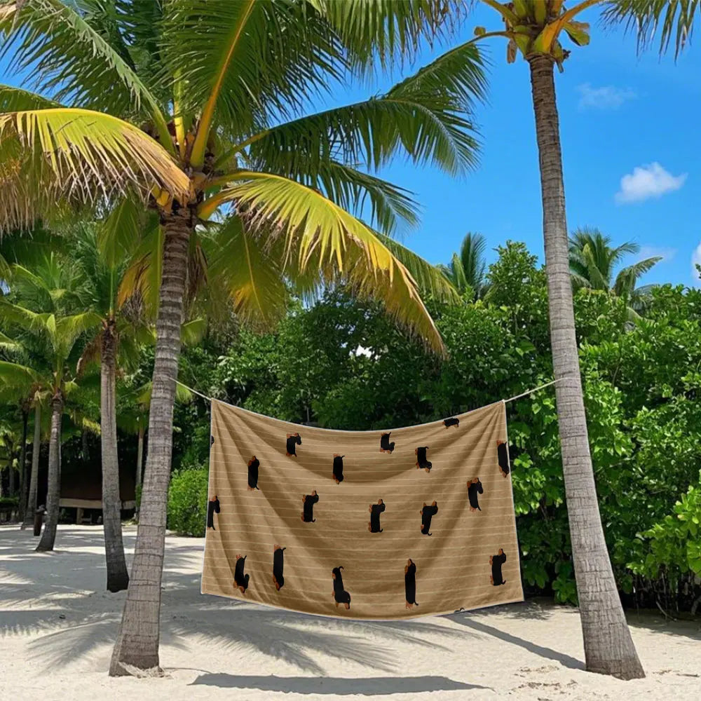 DoxieDry™ Beach Towel | Quick-Dry Dachshund Towel for Every Adventure