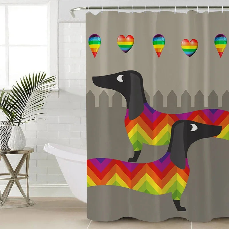 Dachshund Shower Curtain™ | Waterproof Bathroom Decor for Sausage Dog Lovers