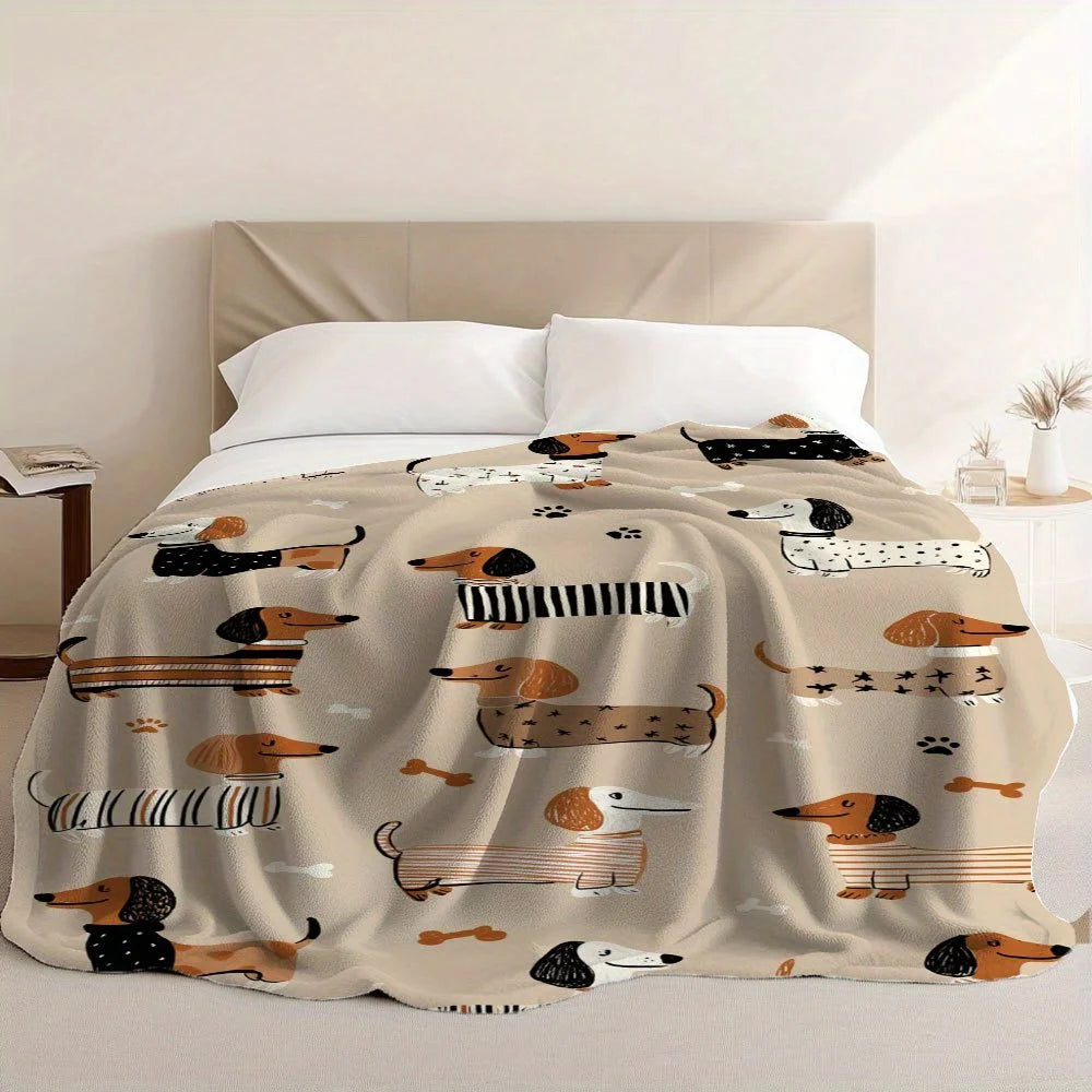 Dachshund Snuggle Blanket™ – Ultra-Soft Flannel Throw for Sausage Dog Lovers