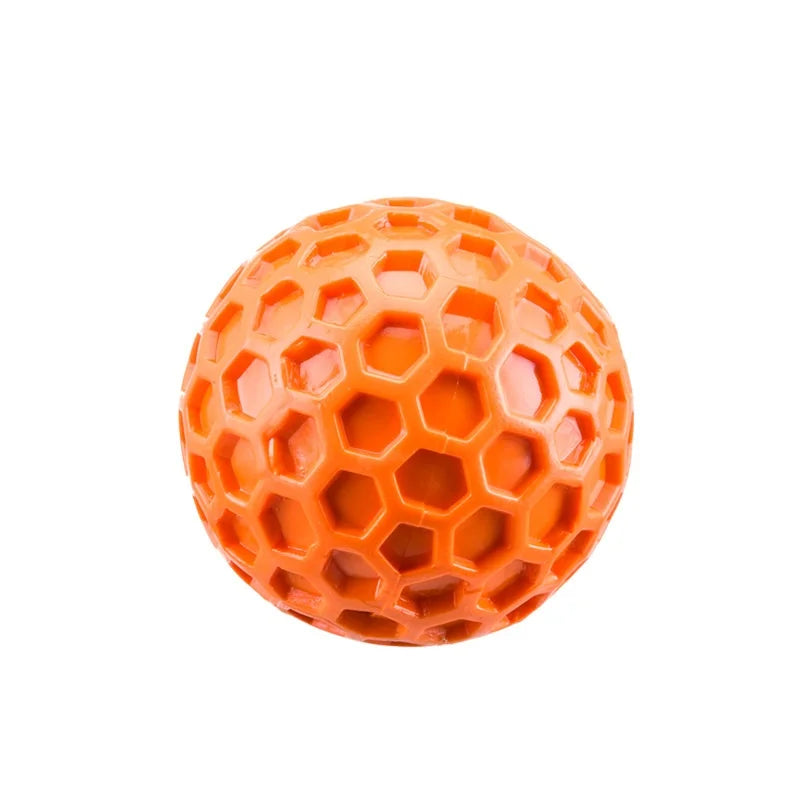 HexaChew™ for Dachshunds – Indestructible Natural Rubber Squeaky Chew Ball for Dental Health