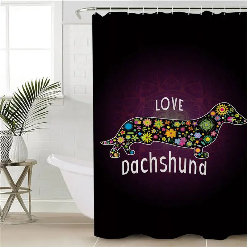 Dachshund Shower Curtain™ | Waterproof Bathroom Decor for Sausage Dog Lovers