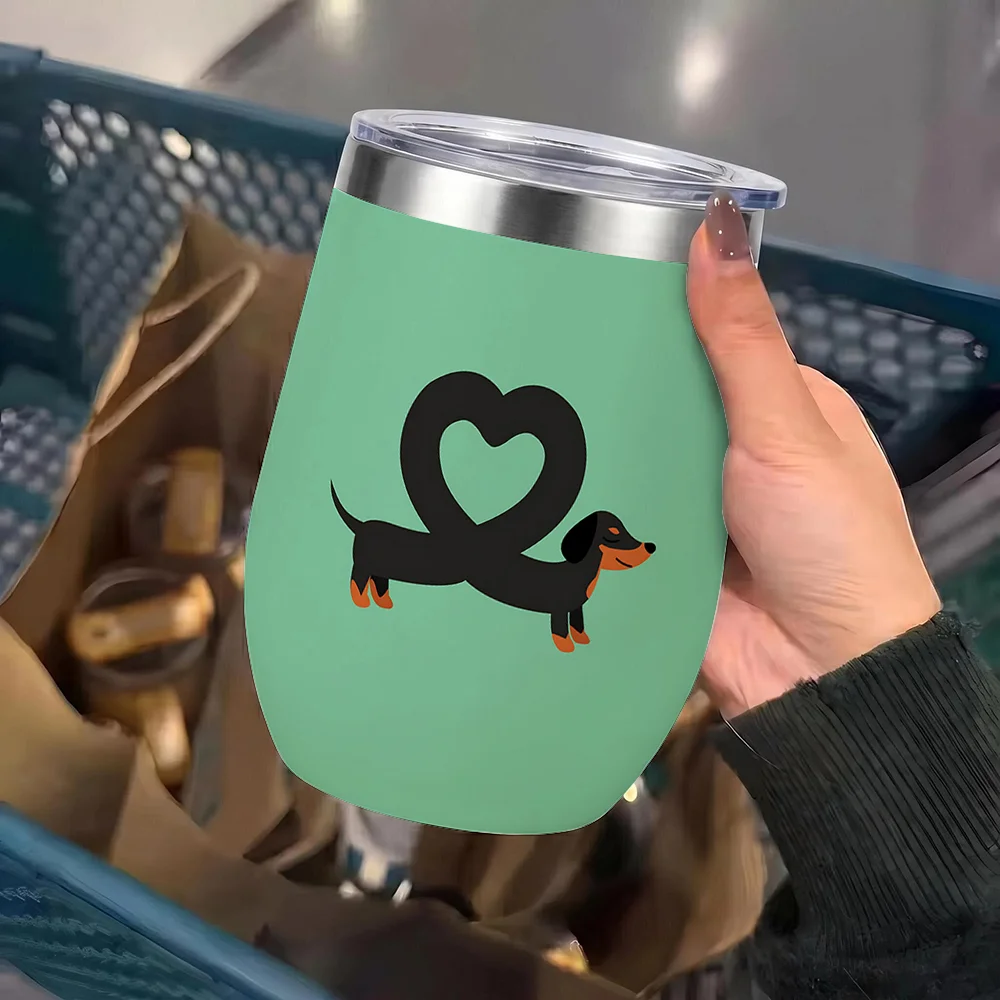 DoxieSip™ Insulated Travel Mug – The Perfect Coffee Tumbler for Dachshund Lovers