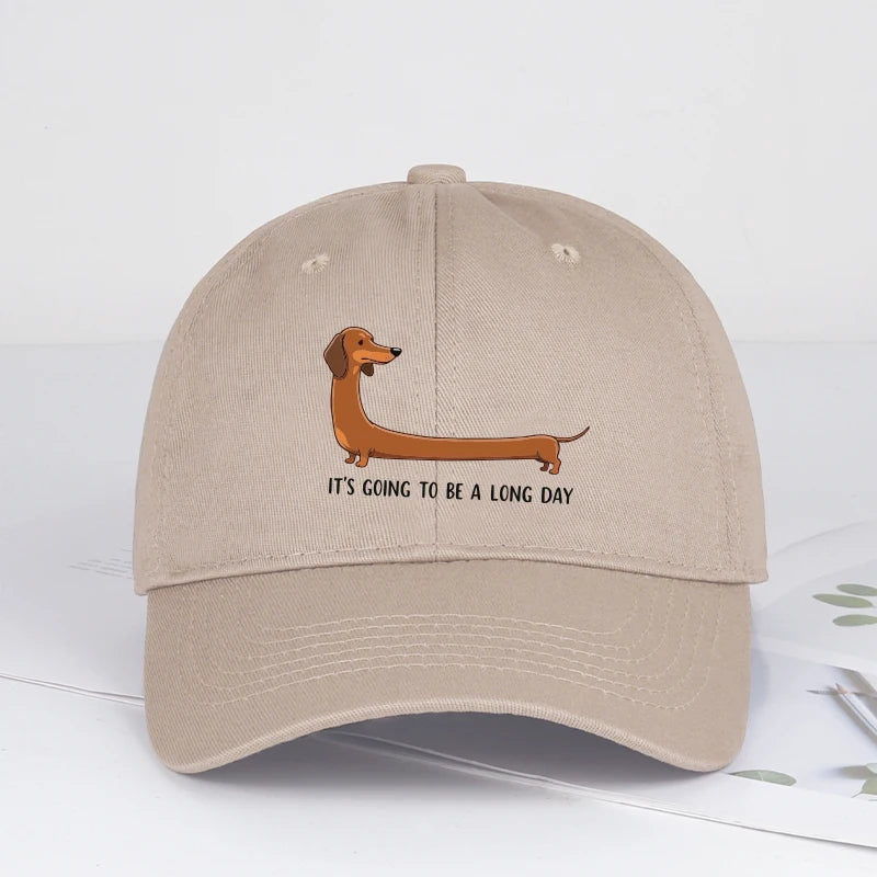 Dachshund “Long Day” Dad Cap™ | Adjustable Casual Unisex Baseball Hat