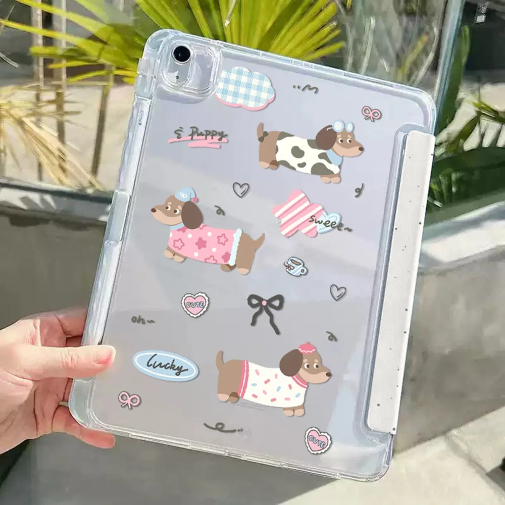 Dachshund iPad Case – Shockproof Protective Cover with Pencil Holder & Stand