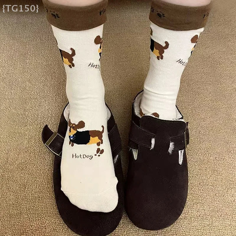 Funny Dachshund Cotton Socks – Cute Sausage Dog Gift for Dog Lovers