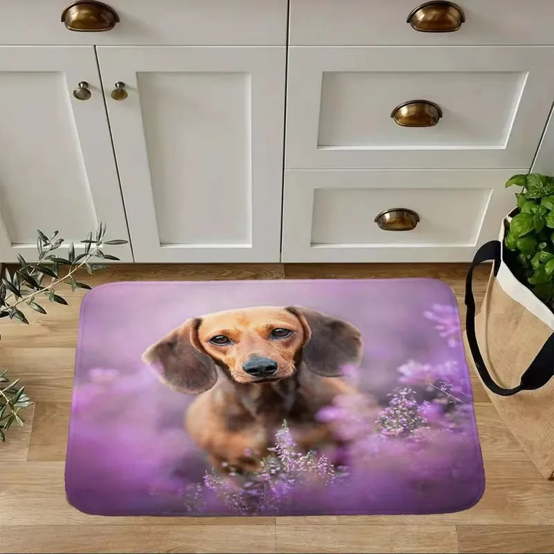 Dachshund Welcome Mat – Non-Slip Indoor Rug for Entryway, Kitchen & Living Room