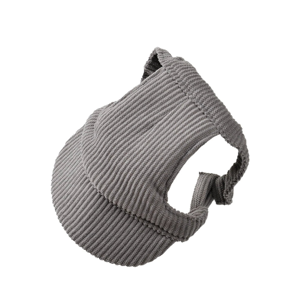 Adjustable Corduroy Dog Baseball Cap – Cute Sun Protection Hat for Dachshunds & Small to Large Dogs