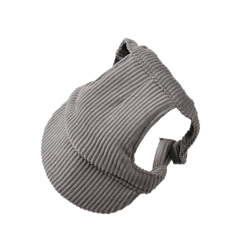 Adjustable Corduroy Dog Baseball Cap – Cute Sun Protection Hat for Dachshunds & Small to Large Dogs